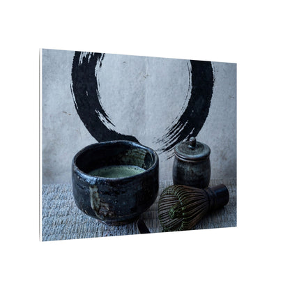 Tea Ceremony Canvas Art | Winter Zen Enso Art