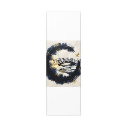 Autumn Ink Brushstroke Karesansui Canvas Art | Peaceful Decor