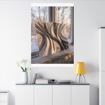 Mono No Aware Paper Fold Canvas Art - Japandi Minimal Line