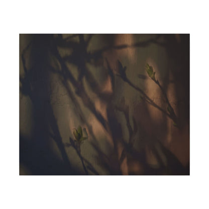 Candlelight Shadow Play Canvas Art - Dark Japandi Shibui