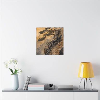 Summer Pine Tree Texture Canvas Art | Cozy Decor