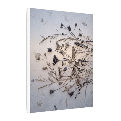 Elegant Dried Flowers Canvas Art - Japanese Pattern Japandi