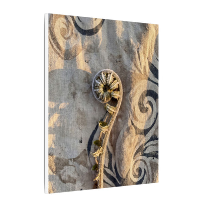Fern Unfurling Canvas Art | Winter Japandi Japanese Pattern Art