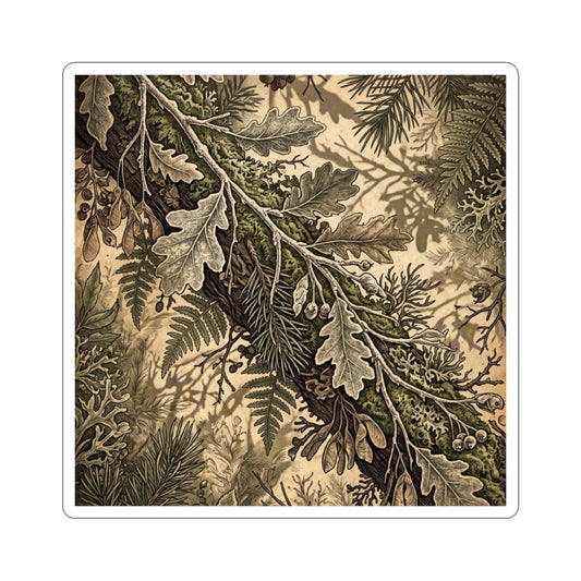 Cottagecore Shadow Play in Golden Hour | Vintage Botanical Sticker