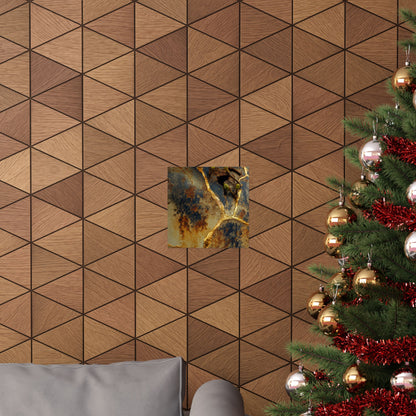 Healing Rust Patina Wall Art Print - Crackle Gold Kintsugi