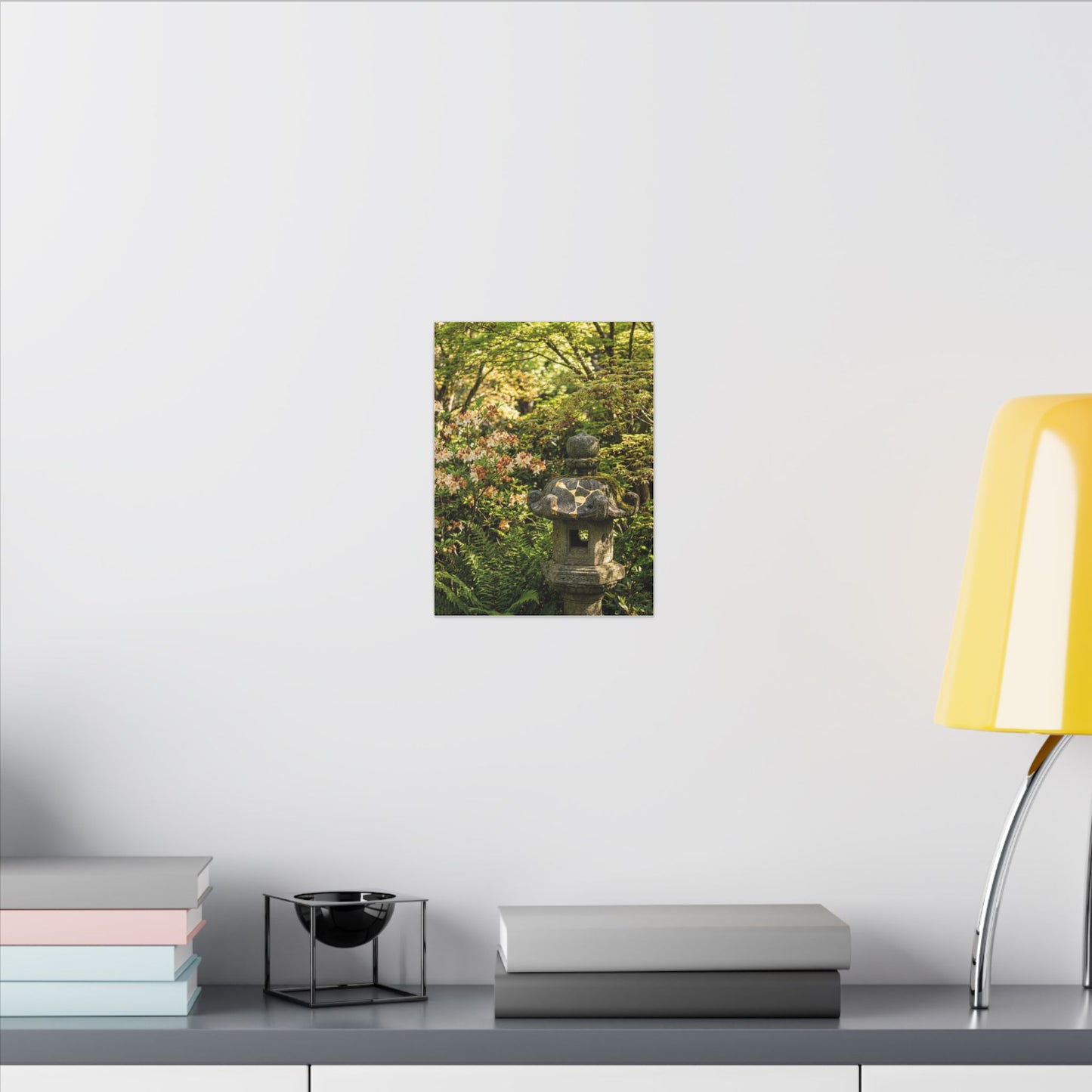 Spring Stone Lantern Gold Repair Canvas Art | Beautiful Decor