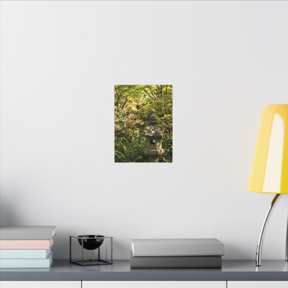 Spring Stone Lantern Gold Repair Canvas Art | Beautiful Decor