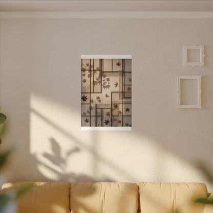 Shoji Screen Japanese Pattern Canvas Art | Neutral Japandi Art