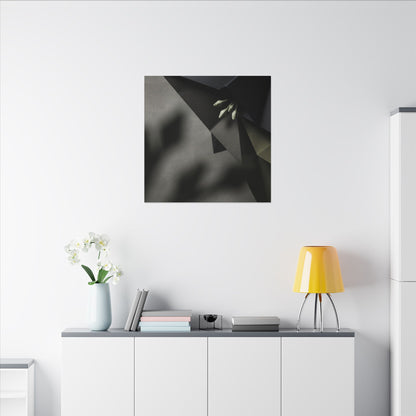 Paper Fold Moody Minimal Canvas Art | Luxurious Dark Japandi Art