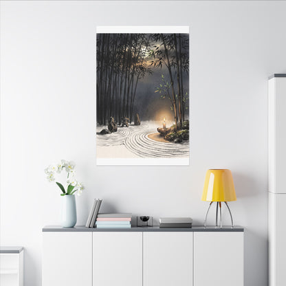 Tranquil Bamboo Grove Canvas Art - Karesansui Zen