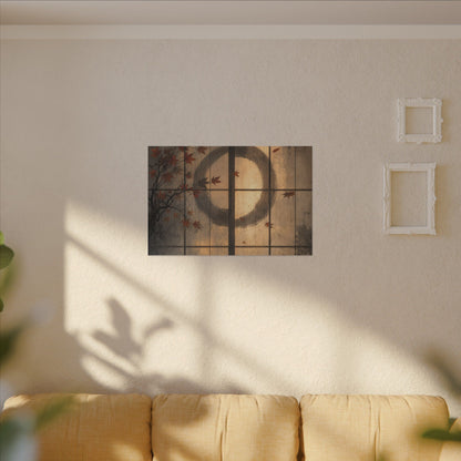 Shoji Screen Texture Canvas Art | Earthy Japandi Art