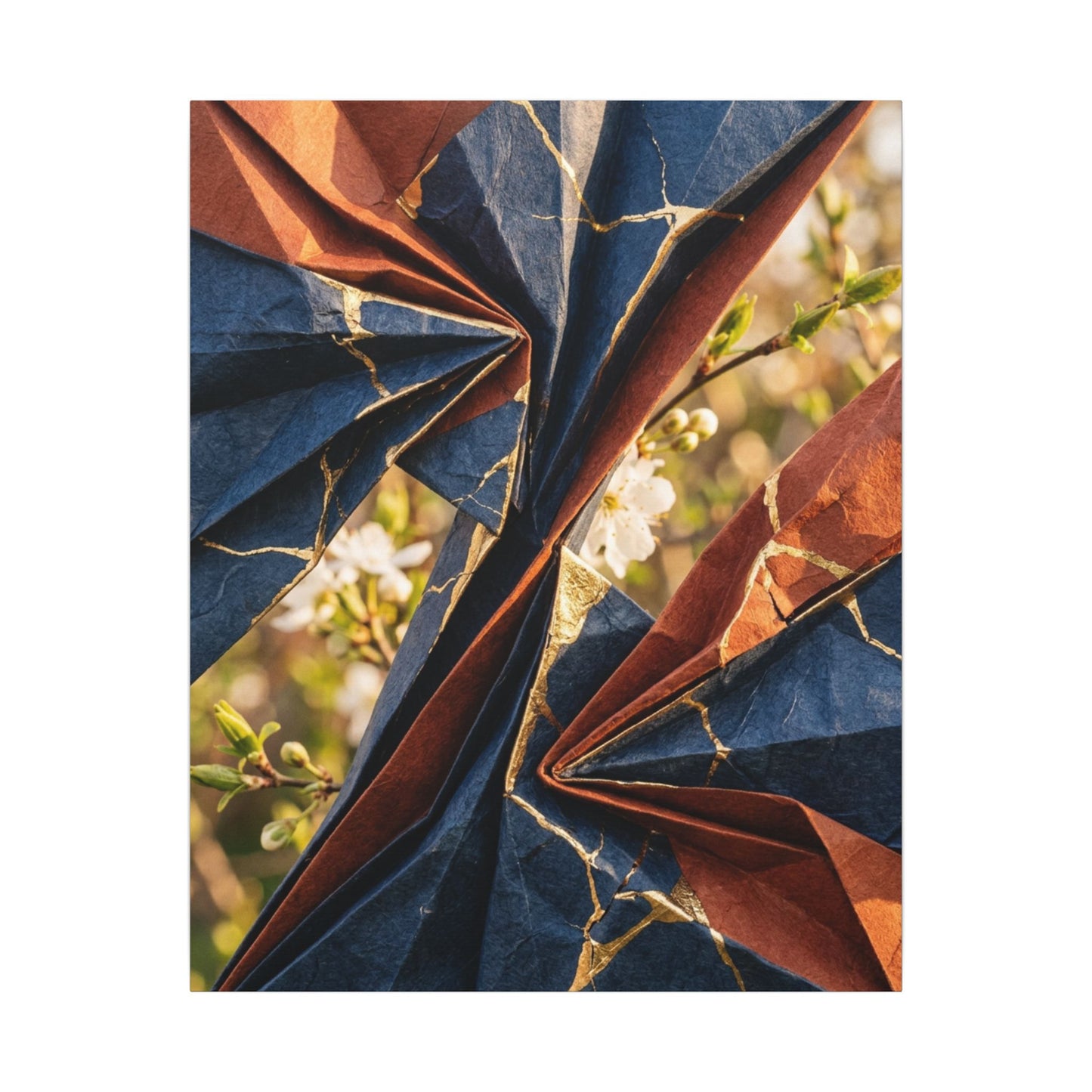 Golden Hour Paper Fold Canvas Art - Kintsugi Ma