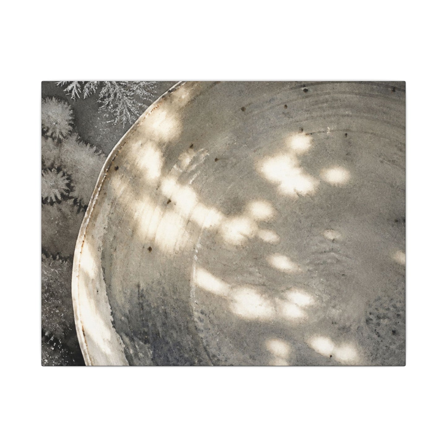 Ceramic Bowl Watercolor Canvas Art | Warm Japandi Art
