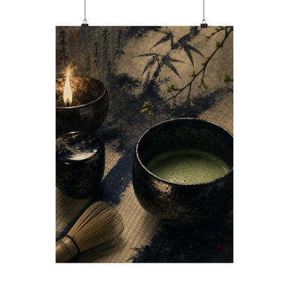 Tea Ceremony Sumi E Wall Art Print | Contemplative Zen Art