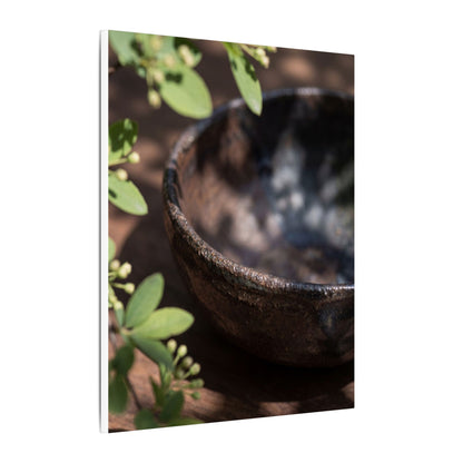 Ceramic Bowl Shadow Zen Canvas Art | Moody Dark Japandi Art