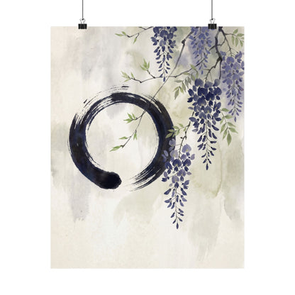 Overcast Wisteria Wall Art Print - Zen Shibui
