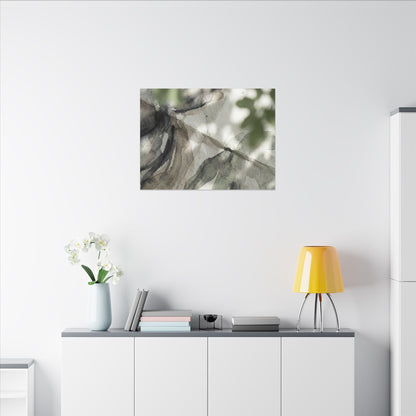 Spring Paper Fold Watercolor Canvas Art | Warm Decor