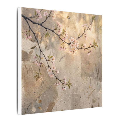 Summer Cherry Blossom Texture Canvas Art | Neutral Decor