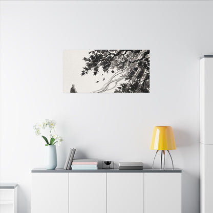 Serene Incense Smoke Canvas Art - Ukiyo E Inspired Zen