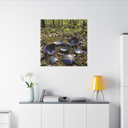 Philosophical Broken Pottery Canvas Art - Broken Beauty Kintsugi