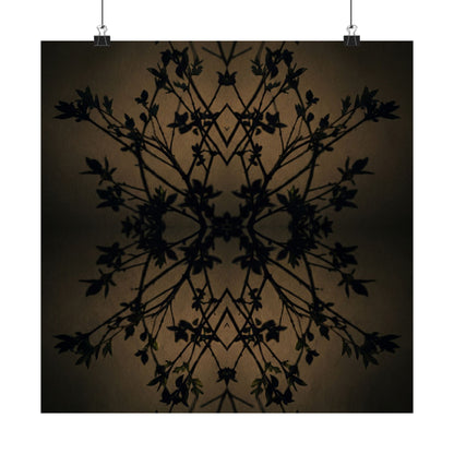 Shadow Play Wall Art Print | Spring Dark Japandi Shadow Zen Art