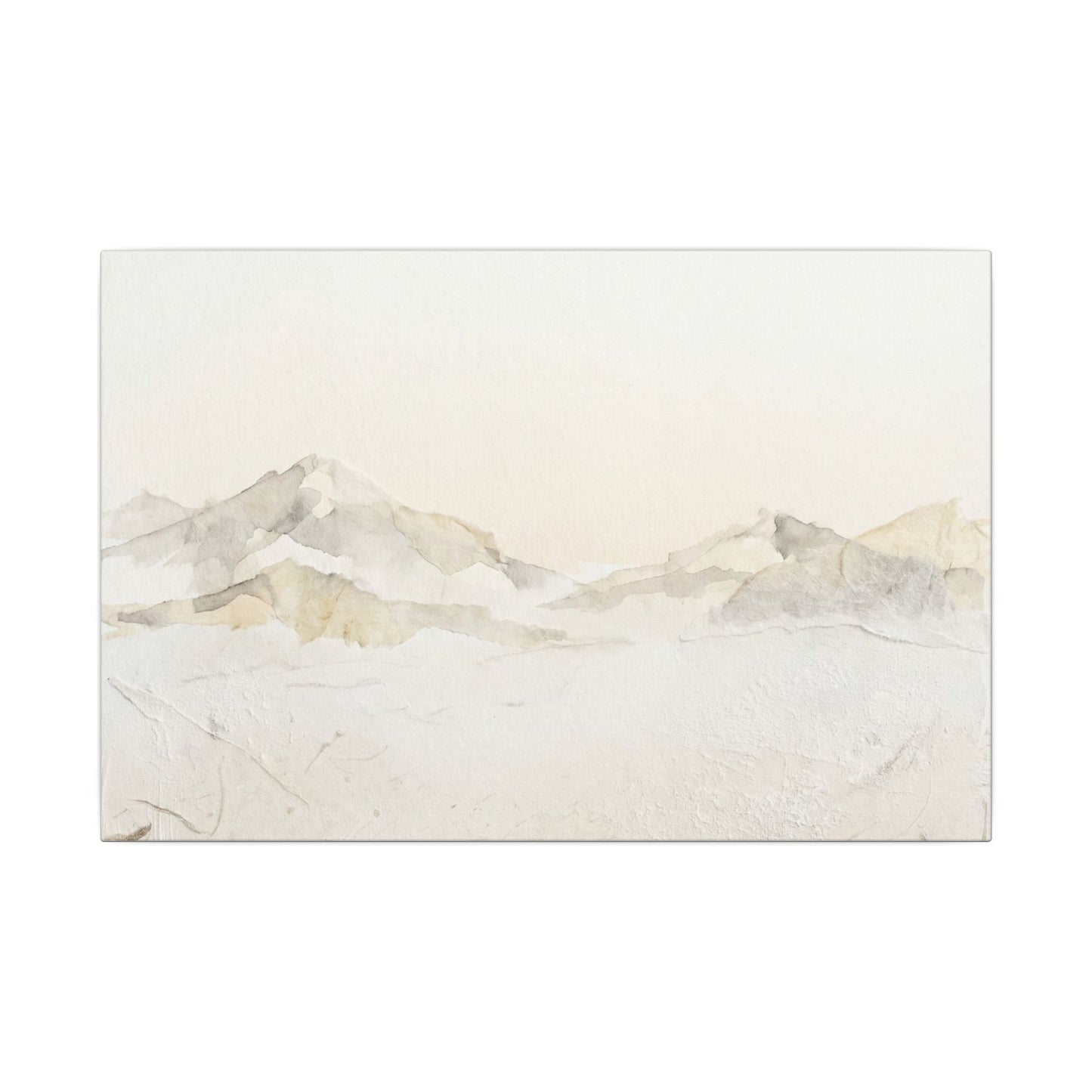 Mountain Mist Winter Canvas Art | Japandi Warm Design