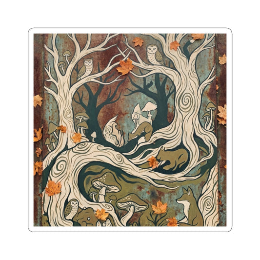 Rust Patina Autumn Sticker | Cottagecore Rustic Design