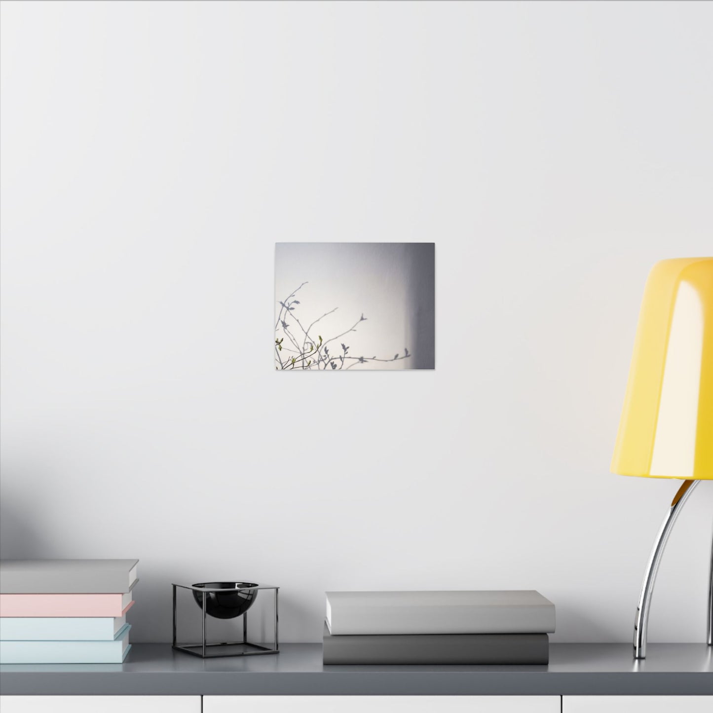 Japandi Shadow Play in Dawn | Japanese Pattern Canvas Art