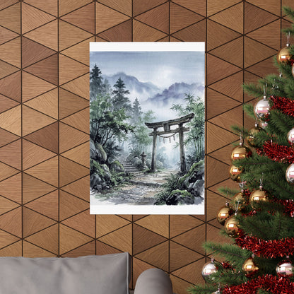 Fukinsei Torii Gate Wall Art Print - Zen Sumi E