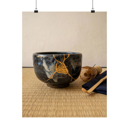 Tea Ceremony Summer Wall Art Print | Kintsugi Beautiful Design Art Print