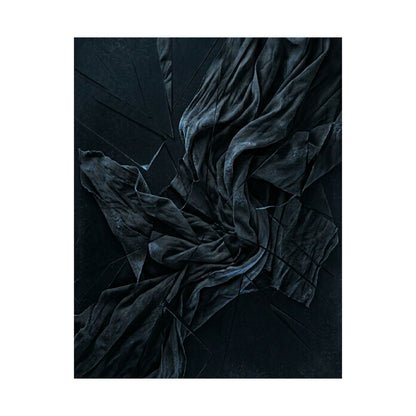 Silk Drape Wall Art Print | Winter Dark Japandi Moody Minimal Art