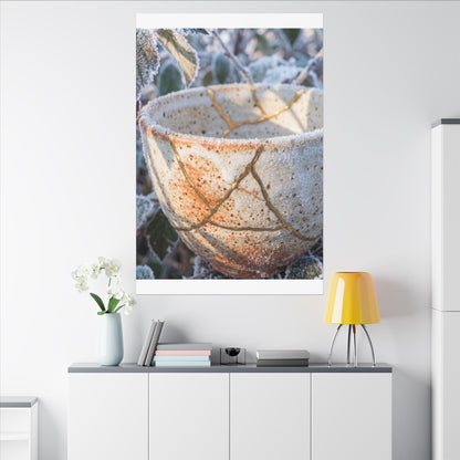 Resilient Ceramic Bowl Canvas Art - Gold Vein Kintsugi