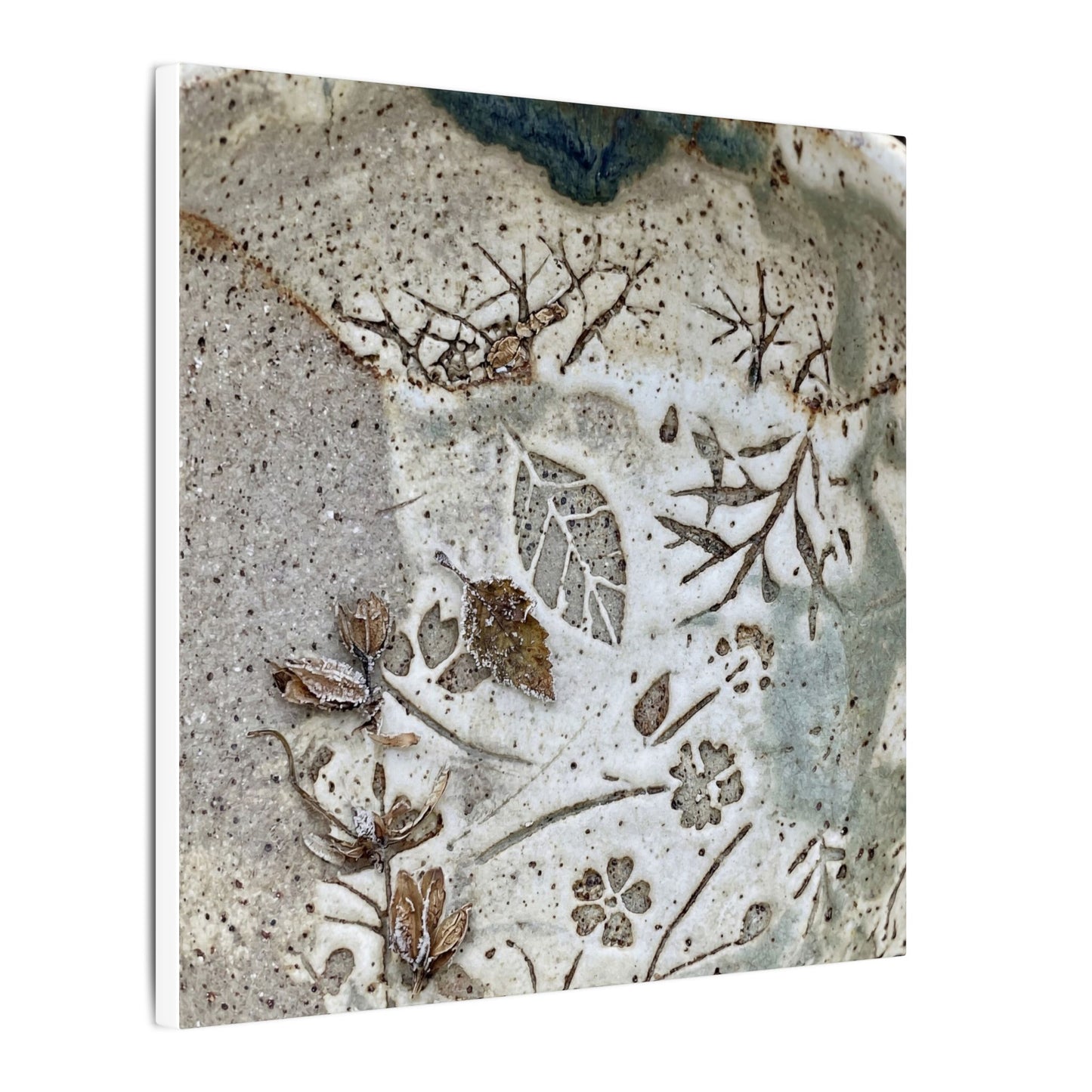 Ceramic Bowl Winter Canvas Art | Japandi Earthy Design
