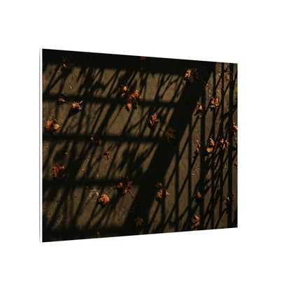 Dark Japandi Shadow Play in Golden Hour | Moody Minimal Canvas Art