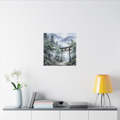 Moonlight Torii Gate Canvas Art - Zen Fukinsei