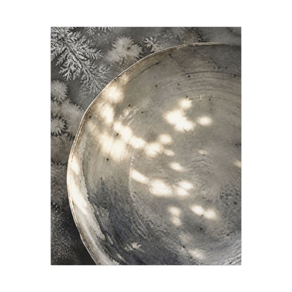 Ceramic Bowl Watercolor Canvas Art | Warm Japandi Art