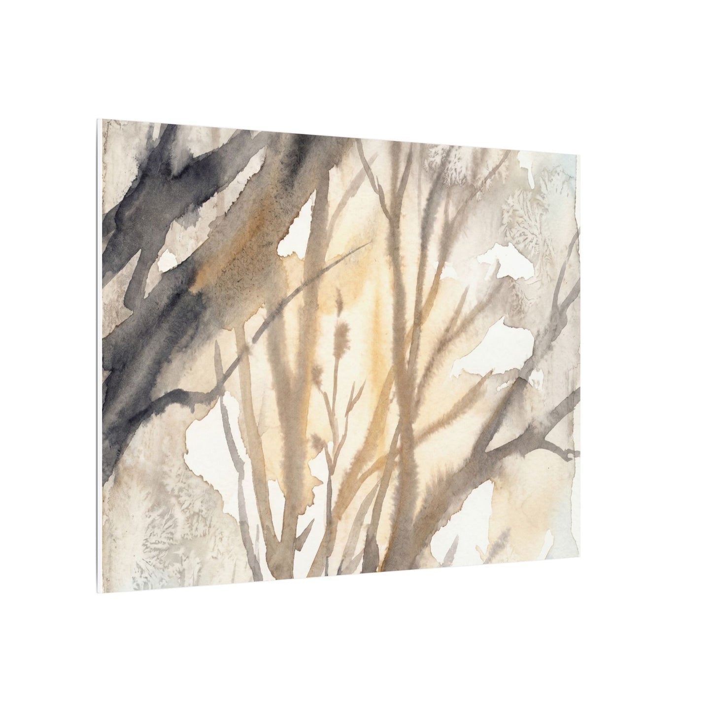 Ma Shadow Play Canvas Art - Japandi Watercolor