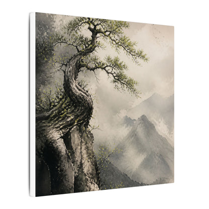Spring Pine Tree Watercolor Canvas Art | Warm Decor