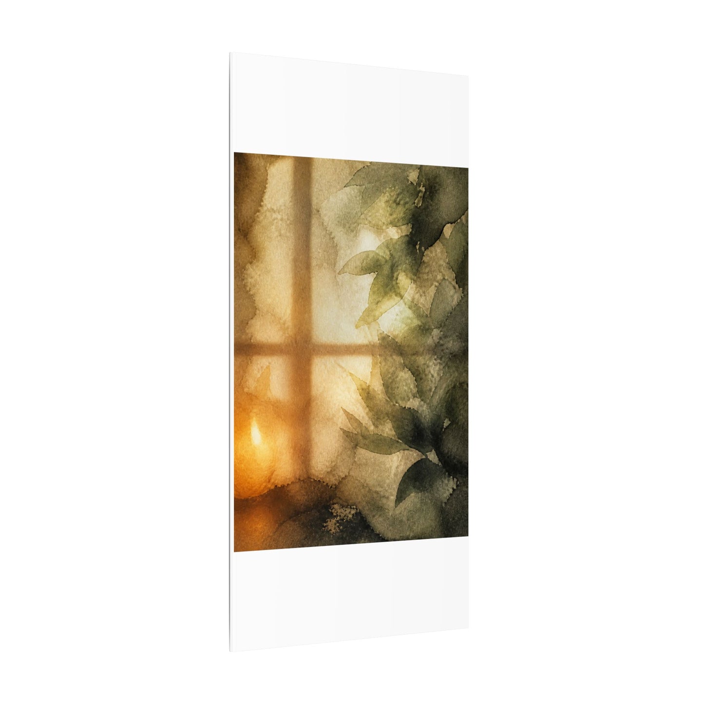 Cozy Shoji Screen Canvas Art - Watercolor Japandi