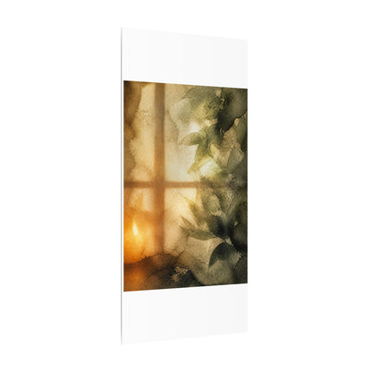 Cozy Shoji Screen Canvas Art - Watercolor Japandi