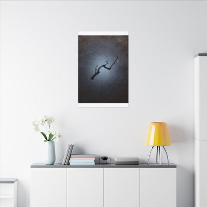 Ink Brushstroke Canvas Art | Spring Dark Japandi Moody Minimal Art