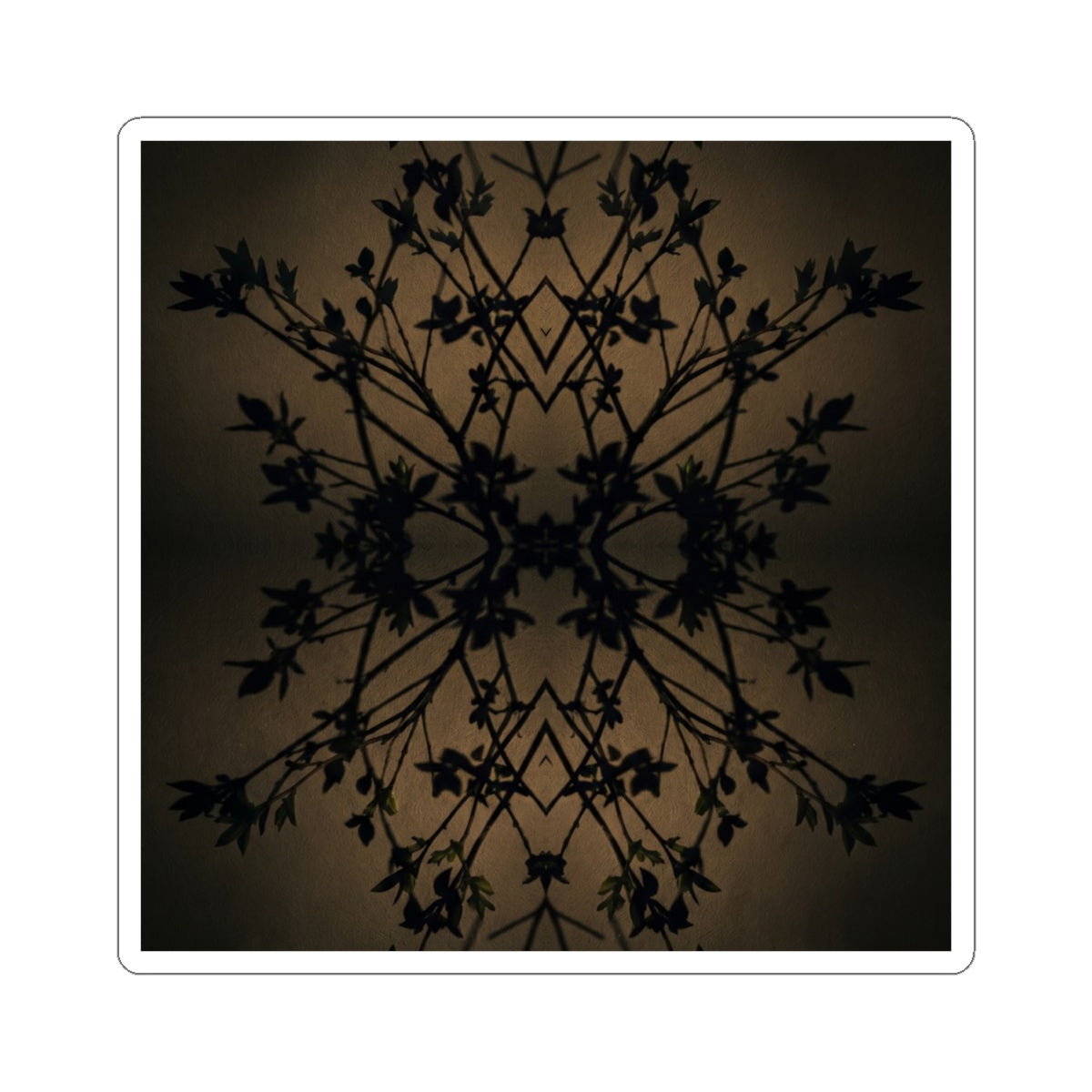 Dark Japandi Shadow Play in Golden Hour | Shadow Zen Sticker