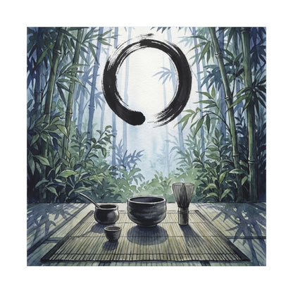 Seijaku Tea Ceremony Canvas Art - Zen Enso