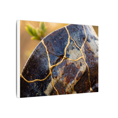 Fukinsei Rust Patina Canvas Art - Kintsugi Gold Repair