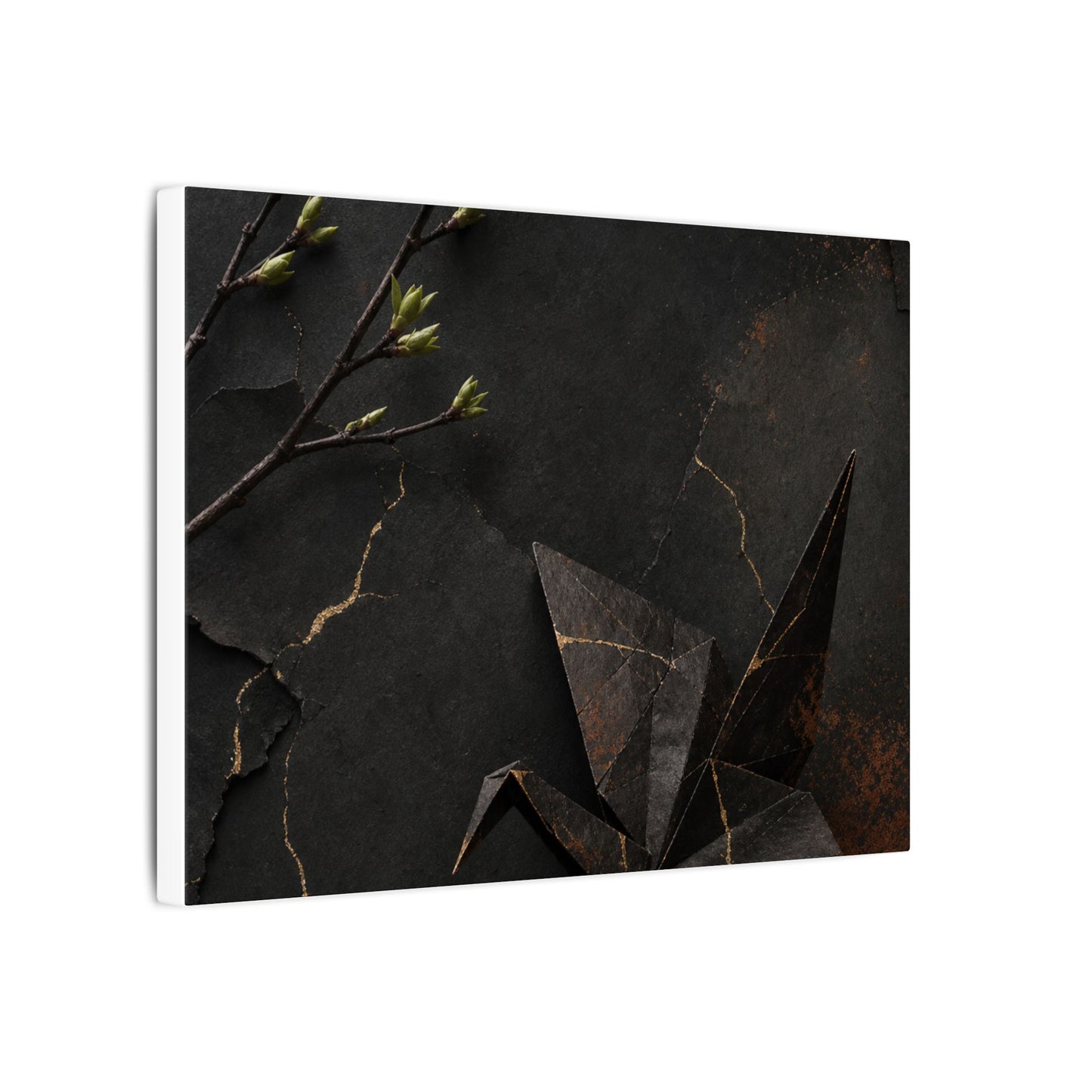 Paper Fold Canvas Art | Spring Kintsugi Broken Beauty Art