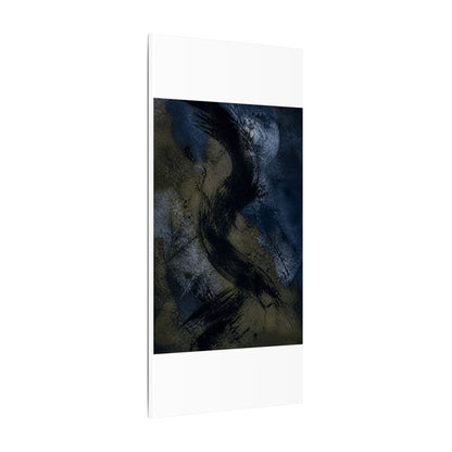 Shibui Ink Brushstroke Canvas Art - Dark Japandi Dark Texture