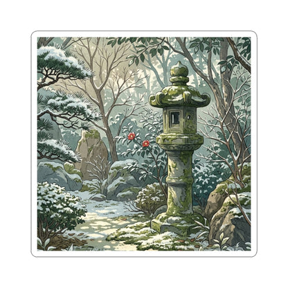 Datsuzoku Stone Lantern Sticker - Japandi Japanese Pattern