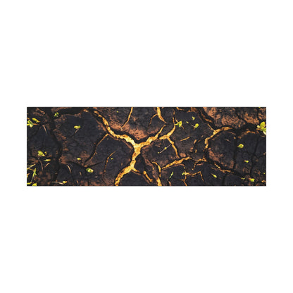 Cracked Earth Moody Minimal Canvas Art | Sophisticated Dark Japandi Art
