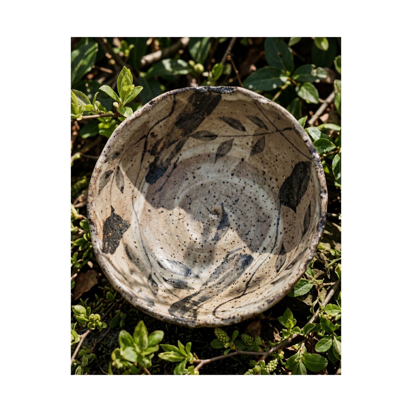 Ceramic Bowl Japanese Pattern Wall Art Print | Elegant Japandi Art