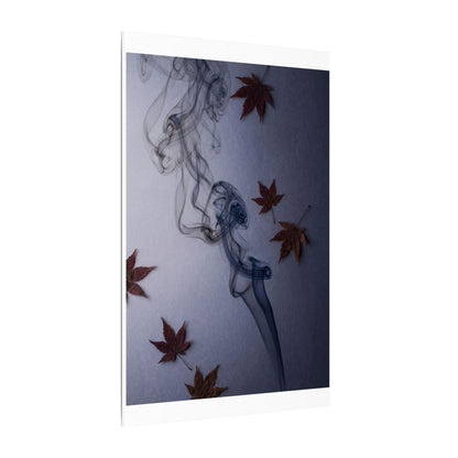 Dark Japandi Incense Smoke in Dawn | Moody Minimal Canvas Art
